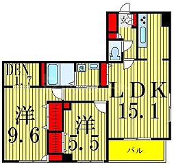 ＥＸＣＥＬ　ＫＥＩＷＡ 9階2LDKの間取り