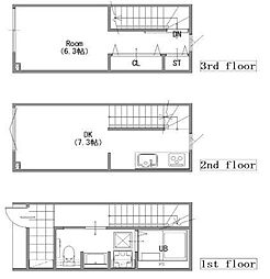 京成本線 お花茶屋駅 徒歩7分の賃貸アパート 1階1DKの間取り