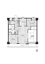 JR総武本線 新小岩駅 徒歩16分の賃貸マンション 3階2SLDKの間取り
