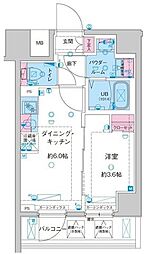 東武伊勢崎線 鐘ヶ淵駅 徒歩3分の賃貸マンション 7階1DKの間取り