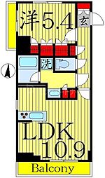 HF八広レジデンス 4階1LDKの間取り