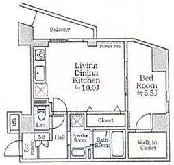 墨田区京島2丁目マンション 1LDKの間取図画像
