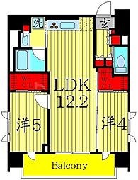 クレヴィアリグゼ錦糸町 2LDKの間取図画像