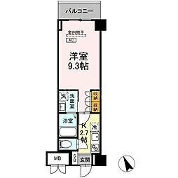 サンジョイアゼロ 1Kの間取図画像
