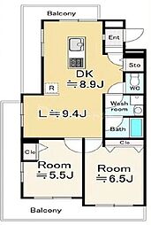 間取図画像 2LDK