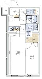 プロスタイルウェルス堀切菖蒲園 1LDKの間取図画像