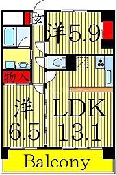 KS.ウィンヒルズ 2LDKの間取図画像