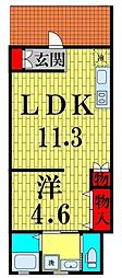 間取図画像 1LDK