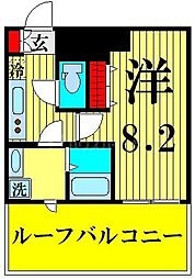 クレストコート綾瀬 1Kの間取図画像