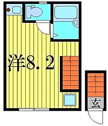 アルファアーチ2 ワンルームの間取図画像