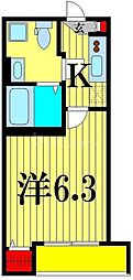 robothomeお花茶屋A 1Kの間取図画像