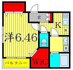 HOUSEE&I 1Kの間取図画像