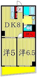 メゾン伊東 2DKの間取図画像
