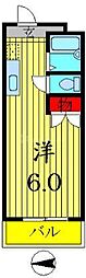 ニコーホームビル新柴又 ワンルームの間取図画像