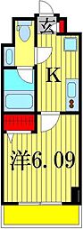 リライア東京イーストレジデンス 1Kの間取図画像