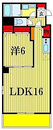 ハイムミモザ 1LDKの間取図画像