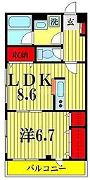 ランドプラス八広 1LDKの間取図画像