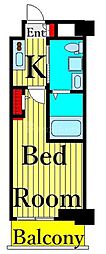 RJRリクロス高砂 1Kの間取図画像