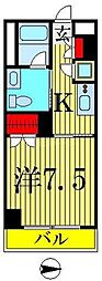 グランハイツ錦糸町 1Kの間取図画像
