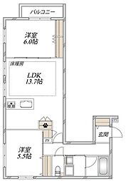 Aoto NANA 2LDKの間取図画像