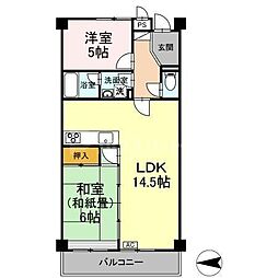 リヴィエールレジョン 2LDKの間取図画像