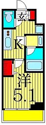 SPコート四ツ木 1Kの間取図画像