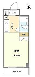 アルモニコンフォール ワンルームの間取図画像
