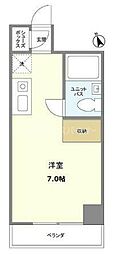 アルモニコンフォール ワンルームの間取図画像
