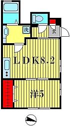 アルファ3 1LDKの間取図画像