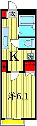 クレアーレ瑞江6 1Kの間取図画像
