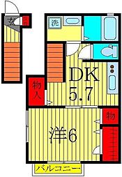 フォレストメゾン5514 1DKの間取図画像