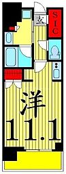 プラウドタワー小岩フロント 31階 ワンルームの間取図画像