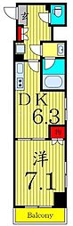 オリエンス新小岩 1DKの間取図画像