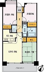 アスコット 3LDKの間取図画像