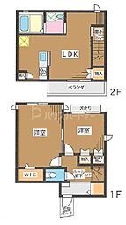 バルコンソア 2LDKの間取図画像