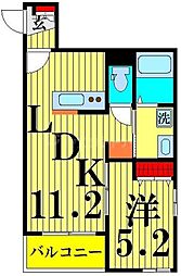 Mobelはなみずき 1LDKの間取図画像