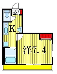 アーク高砂 1Kの間取図画像