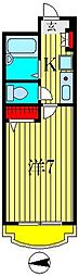 シャンドール立石 1Kの間取図画像