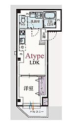 b'CASA小岩SOUTH 1LDKの間取図画像