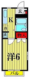 東小岩戸建 1階ワンルームの間取り