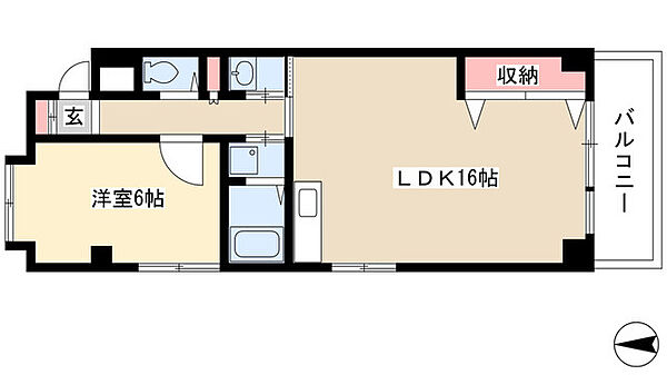 シャロン一社 5C｜愛知県名古屋市名東区一社１丁目(賃貸マンション1LDK・5階・56.71㎡)の写真 その2