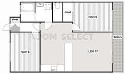 ロイヤルマンション丁田 2LDKの間取図画像