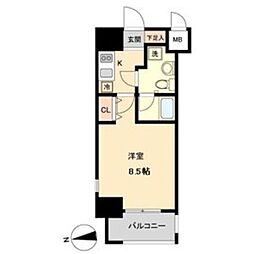 ASレジデンス上前津 1Kの間取図画像