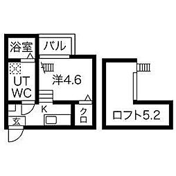 Vadoo 1Kの間取図画像