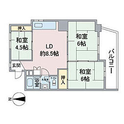 肥後ビル 3DKの間取図画像