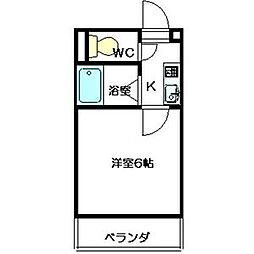 ジュネス富ケ丘 1Kの間取図画像