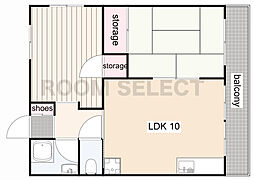 カヤバプラザ 2LDKの間取図画像
