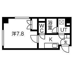 タウンライフ朝日が丘 1Kの間取図画像