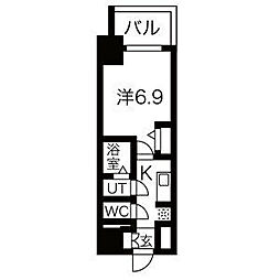 ファステート名古屋駅前ドリーム 1Kの間取図画像