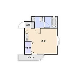 パレ丸善 ワンルームの間取図画像
